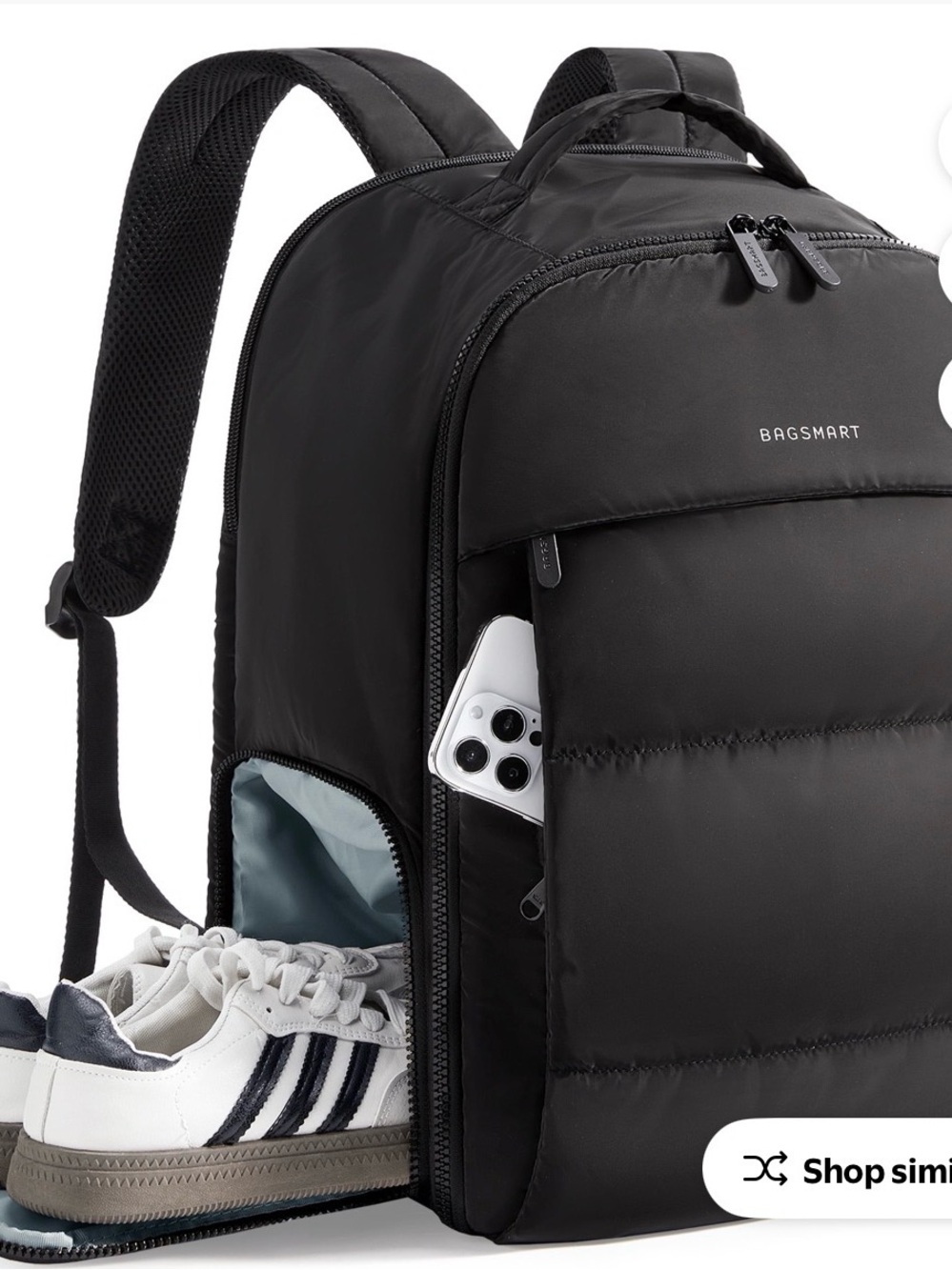 BAGSMART 30L Black Travel Backpack